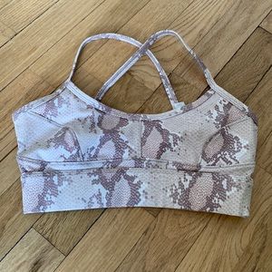NWOT Varley Snakeskin print Sports Bra